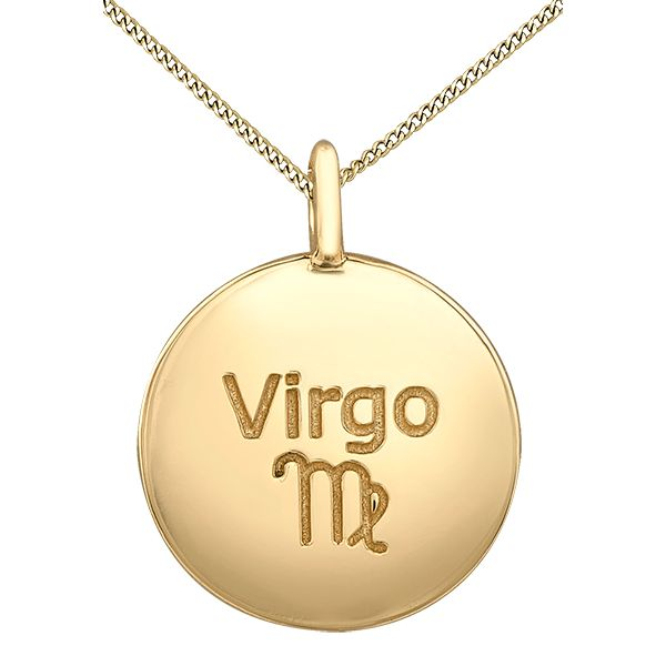 Zodiac Sign Virgo 10K Yellow Gold Pendant Image 2 Taylors Jewellers Alliston, ON