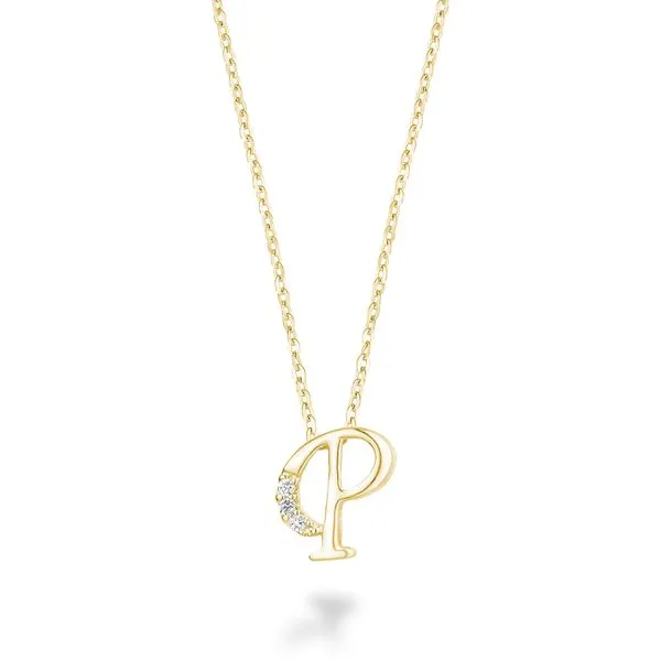 DIAMOND INITIAL PENDANT  LETTER