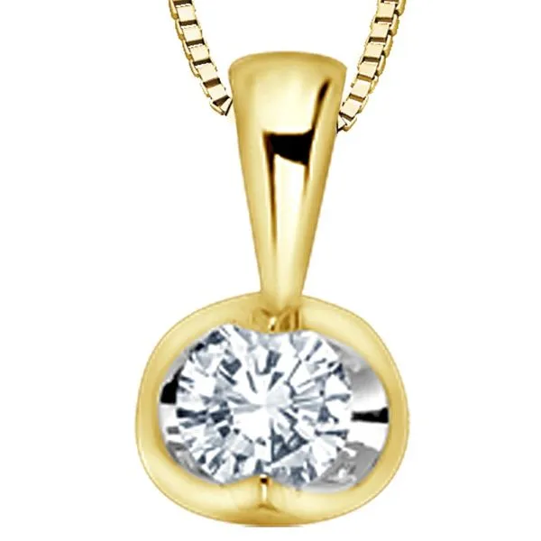 14Kt Yellow Gold 0.10c.t Diamond Pendant Necklace Taylors Jewellers Alliston, ON