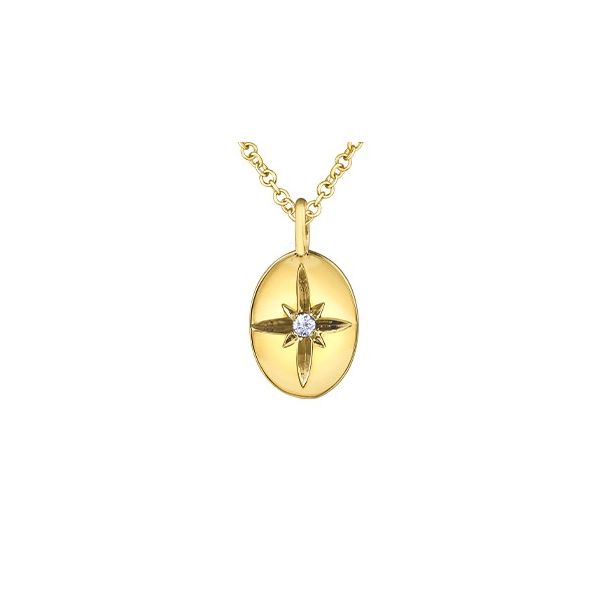 0.024CT Diamond Pendant in 10K Yellow Gold Taylors Jewellers Alliston, ON
