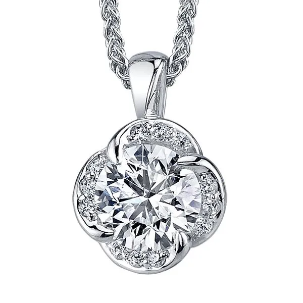 18KPD White Gold Diamond Pendant Taylors Jewellers Alliston, ON