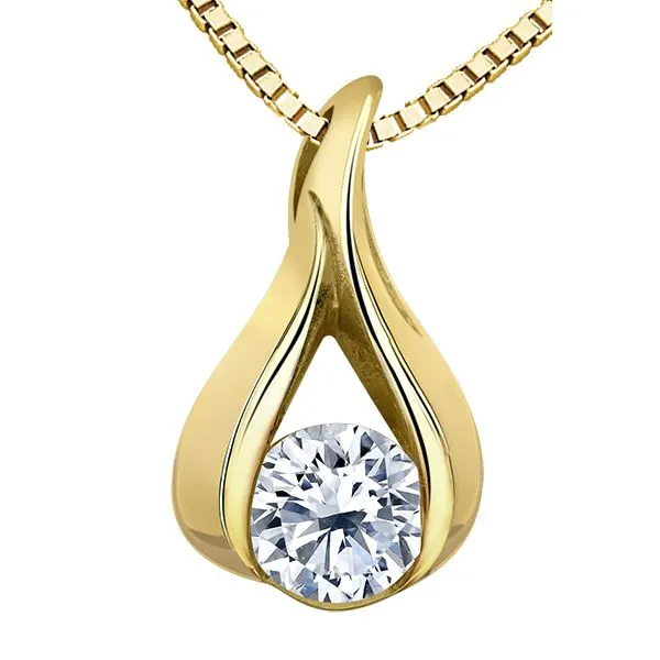 14kt Yellow Gold 0.23cttw Diamond Eternal Flames Pendant Taylors Jewellers Alliston, ON