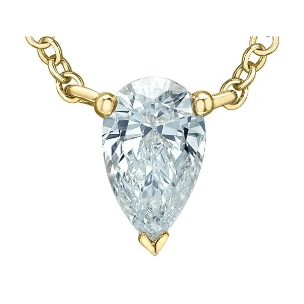 14kt Yellow Gold 0.50ct Pear Shape Lab Grown Diamond Pendant Taylors Jewellers Alliston, ON