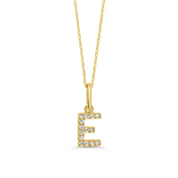 10KT YELLOW GOLD DIAMOND INITIAL PENDANT  