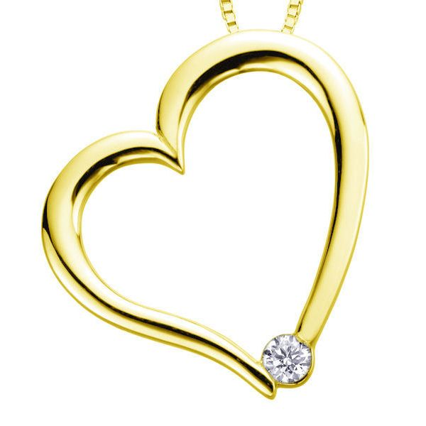 I AM CANADIAN  HEART NECKLACE DIAMOND PENDANT 10KT YELLOW GOLD  0.03 TDW Taylors Jewellers Alliston, ON