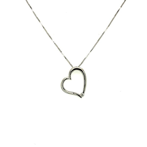 0.03ctw Diamond Heart I AM CANADIAN Pendant in 10KT White Gold Taylors Jewellers Alliston, ON