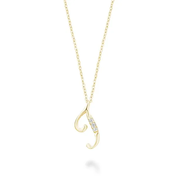 DIAMOND INITIAL PENDANT  LETTER 