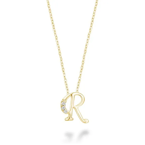 DIAMOND INITIAL PENDANT  LETTER 