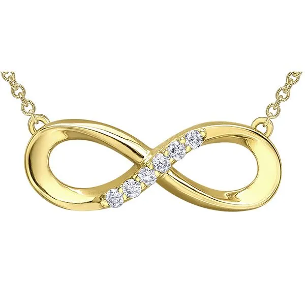 10K Yellow Gold Diamond Horizontal Infinity Pendant Taylors Jewellers Alliston, ON