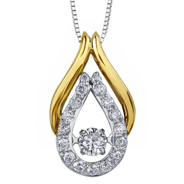 0.25CTW Diamond Pendant in 10K Yellow & White Taylors Jewellers Alliston, ON