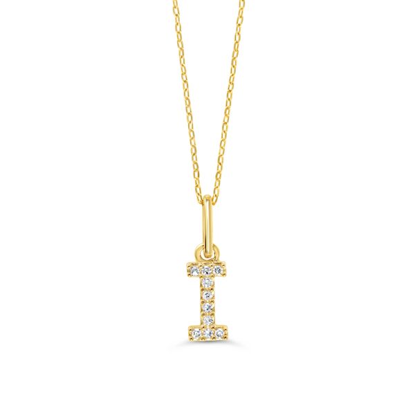 10K Yellow Gold 0.06cttw Diamond Initial 