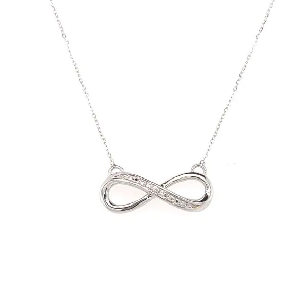 ICICLES IC1009 0.02CT DIAMOND INFINITY 10KT WHITE GOLD NECKLACE Taylors Jewellers Alliston, ON