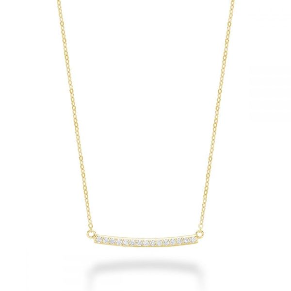 DIAMOND BAR NECKLACE IN 10KT YELLOW GOLD Taylors Jewellers Alliston, ON