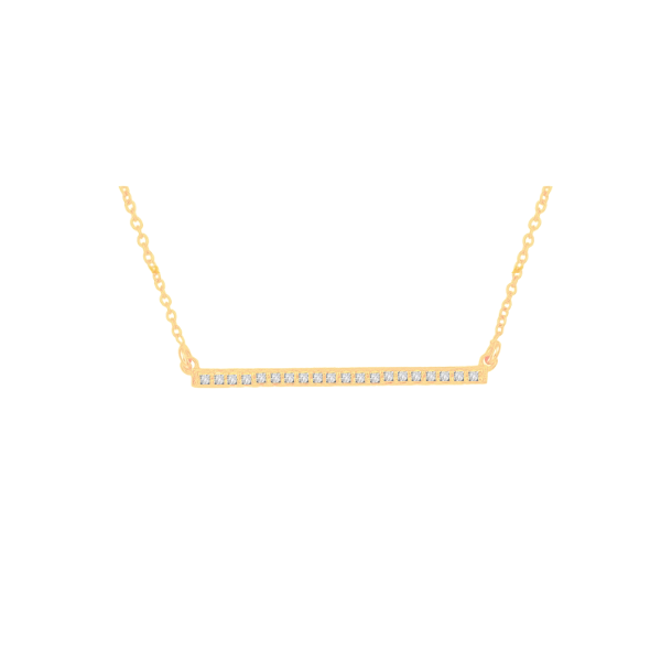 0.11CT T.W DIAMOND BAR NECKLACE in  14KT Yellow Gold Taylors Jewellers Alliston, ON