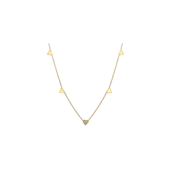Station Hearts Necklace in 10K Yellow Gold Taylors Jewellers Alliston, ON