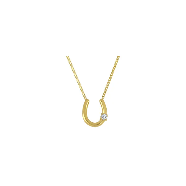 0.02CTW Diamond Horseshoe Pendant in 10K Yellow Gold Taylors Jewellers Alliston, ON
