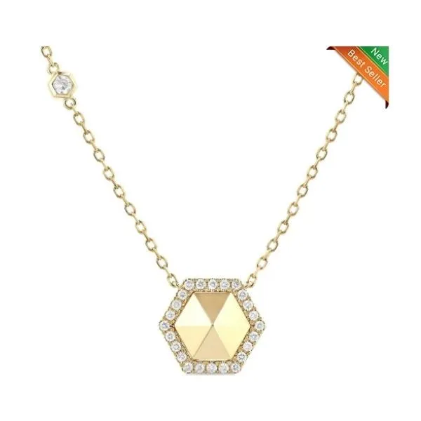 Hexagon Shape Diamond Necklace Taylors Jewellers Alliston, ON