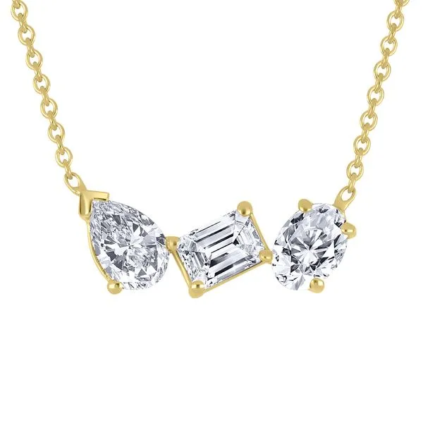Oval, Emerald and Pear LGD 10K Yellow Necklace Taylors Jewellers Alliston, ON