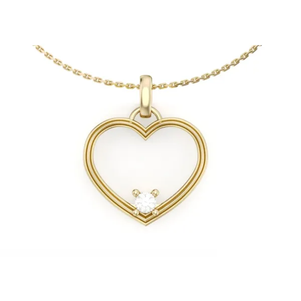 Open Heart Diamond Pendant Taylors Jewellers Alliston, ON