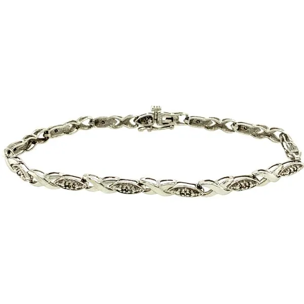 0.10CT T.W Diamond Bracelet in 10KT White Gold Taylors Jewellers Alliston, ON