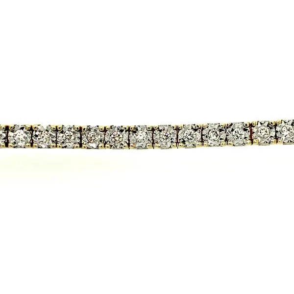 10kt Yellow Gold 1.00cttw Illusion Set Diamond Tennis Bracelet Image 2 Taylors Jewellers Alliston, ON