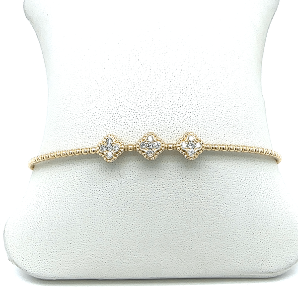 3 Clover Shape Diamond Flexi Bangle Taylors Jewellers Alliston, ON