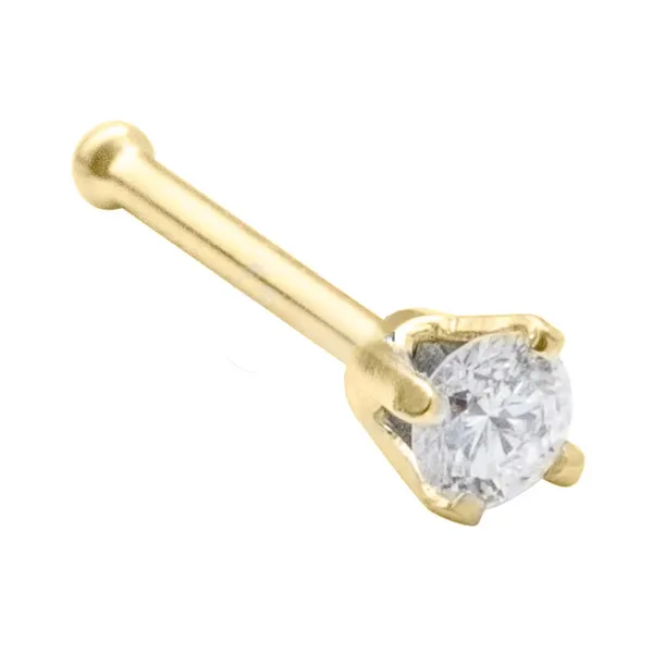 14K Yellow Gold Diamond Nose Pin Taylors Jewellers Alliston, ON