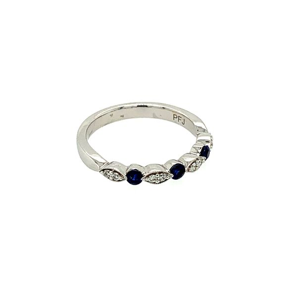 18KT WHITE GOLD SAPPHIRE & DIAMOND  RING SIZE 6.5 Image 3 Taylors Jewellers Alliston, ON