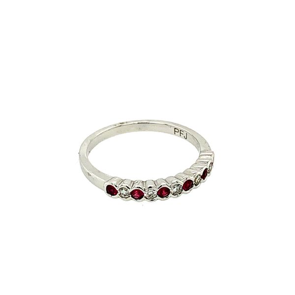 RUBY & DIAMOND BAND IN 18KT WHITE GOLD Image 3 Taylors Jewellers Alliston, ON