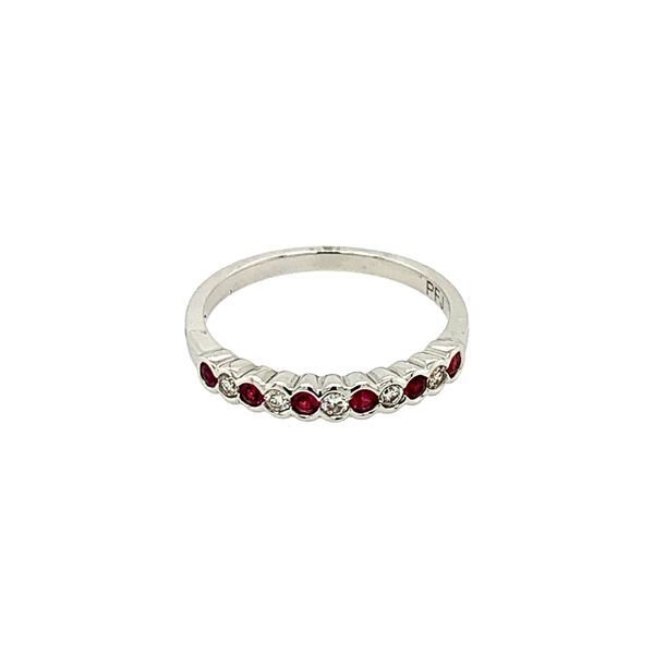 RUBY & DIAMOND BAND IN 18KT WHITE GOLD Taylors Jewellers Alliston, ON