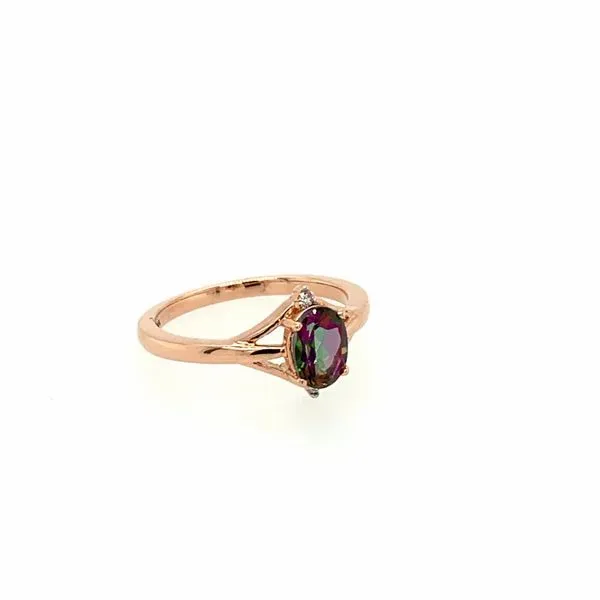 Mystic Topaz with Diamonds in 10 Karat Rose Gold Image 3 Taylors Jewellers Alliston, ON