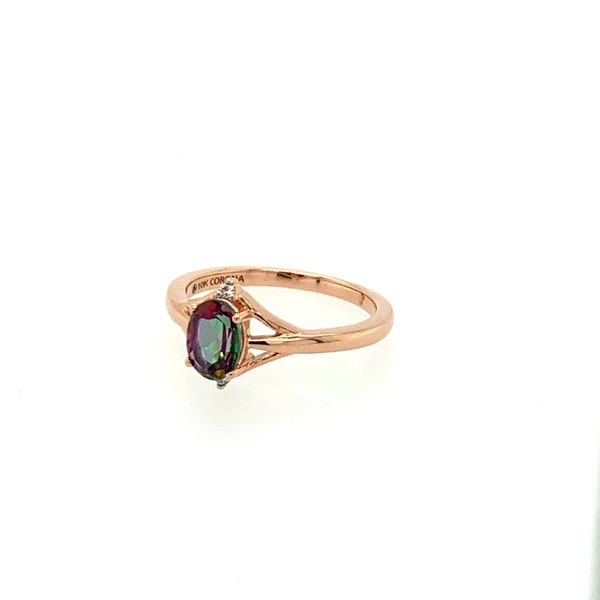 Mystic Topaz with Diamonds in 10 Karat Rose Gold Image 2 Taylors Jewellers Alliston, ON