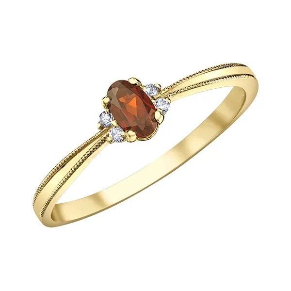 10Kt Yellow Gold Citrine & Diamond Ring Taylors Jewellers Alliston, ON