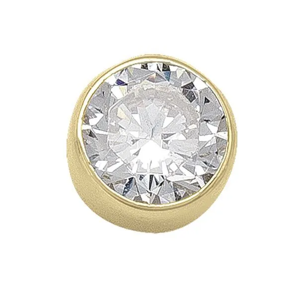 10k Yellow Gold 6mm CZ Bezel Stud Earrings - Modern Sophistication Taylors Jewellers Alliston, ON