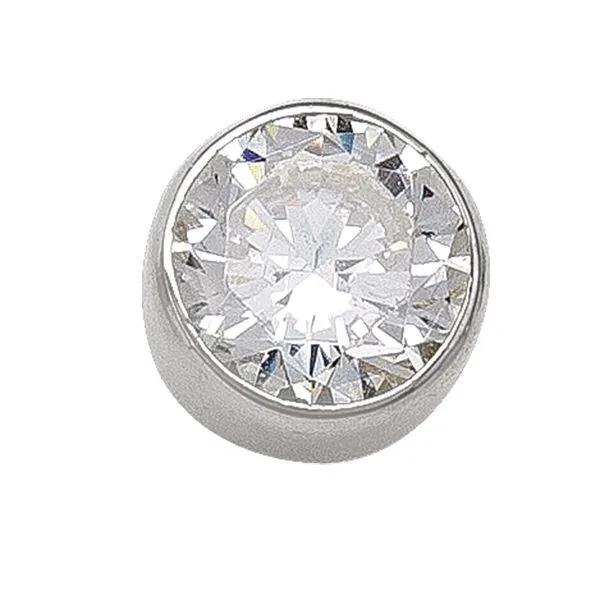 10K White Gold 6mm CZ Bezel Stud Earrings - Modern Sophistication Taylors Jewellers Alliston, ON