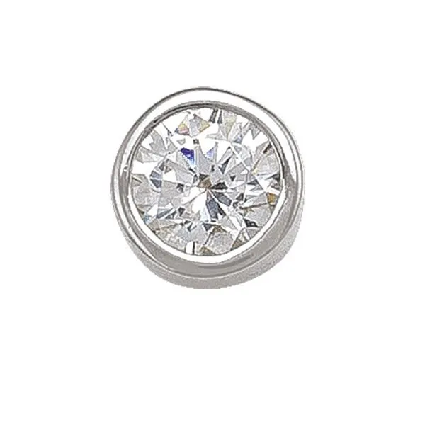 10K White Gold 4mm CZ Bezel Stud Earrings - Modern Sophistication Taylors Jewellers Alliston, ON