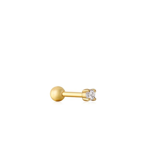 E035-05G Ania Haie Ear Edit Gold Sparkle Barbell Single Earring Image 2 Taylors Jewellers Alliston, ON