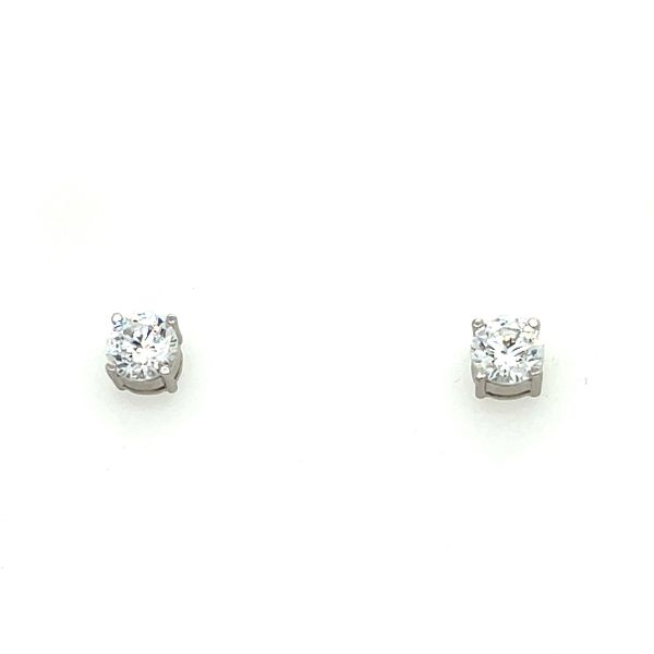 5MM CZ Claw Stud Earrings in 10KT White Gold Taylors Jewellers Alliston, ON