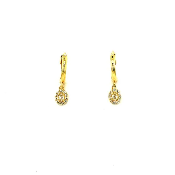 LUX YELLOW 10KT YELLOW GOLD CUBIC ZIRCONIA DANGLE EARRINGS Taylors Jewellers Alliston, ON