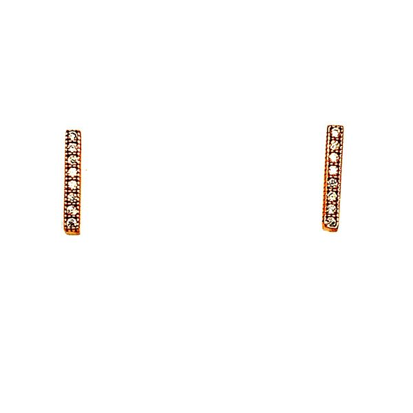 10K Rose Gold Bar Earrings Taylors Jewellers Alliston, ON