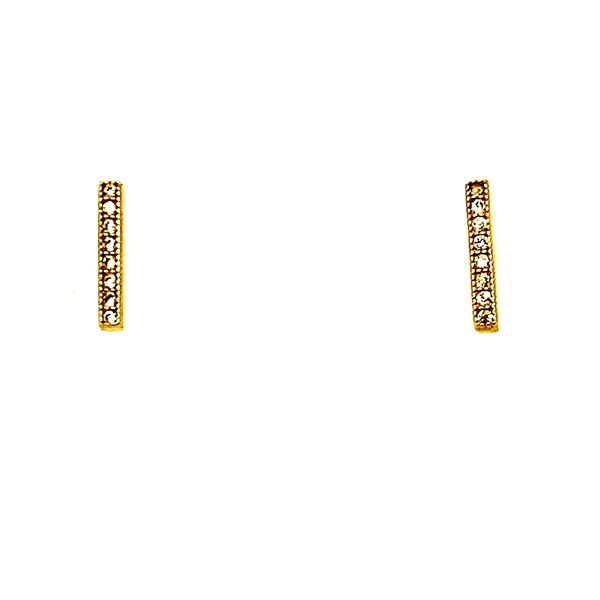 10K Yellow Gold Bar Earrings Taylors Jewellers Alliston, ON