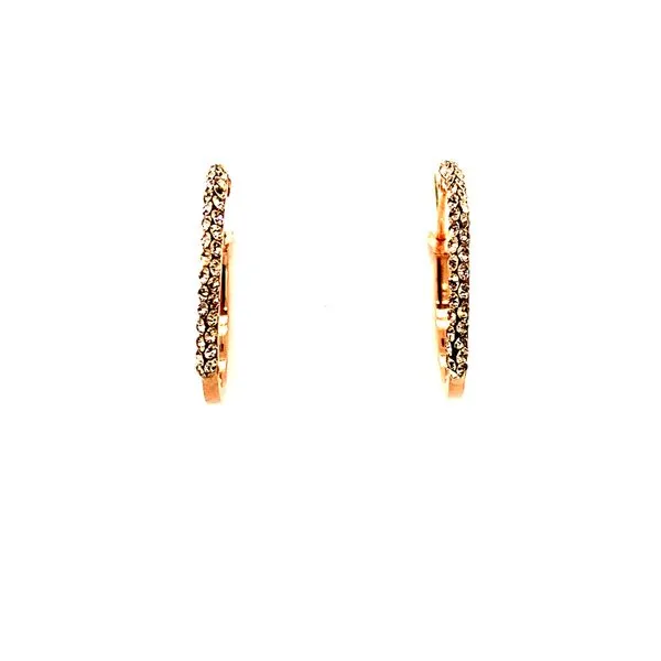 10KT ROSE GOLD CZ HOOP EARRINGS Taylors Jewellers Alliston, ON