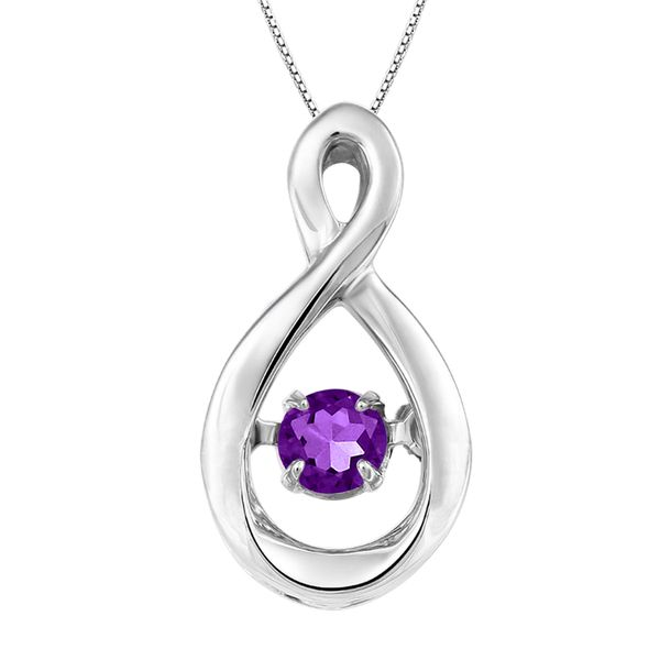 Amethyst Infinity Dazzling Silver Pendant 18