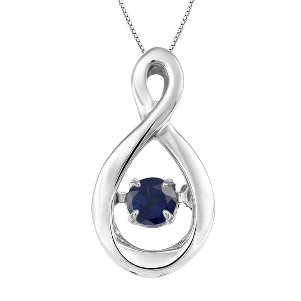 Blue Sapphire Infinity Dazzling Silver Pendant 18