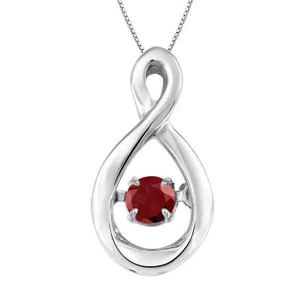 Ruby Infinity Dazzling Silver Pendant 18