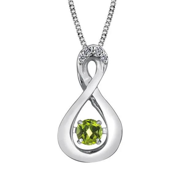 10kt White Gold Pulse Peridot & 0.01cttw Diamond Necklace Taylors Jewellers Alliston, ON