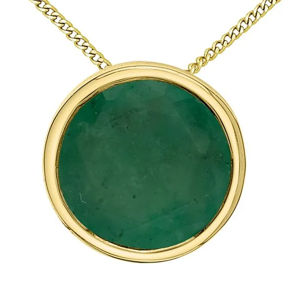 10kt Yellow Gold 5mm Emerald Necklace Taylors Jewellers Alliston, ON