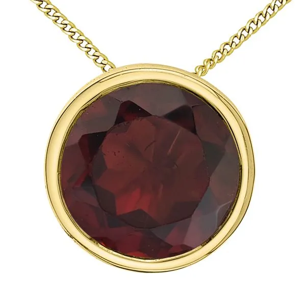 10kt Yellow Gold 1.00ct Red Garnet Necklace Taylors Jewellers Alliston, ON