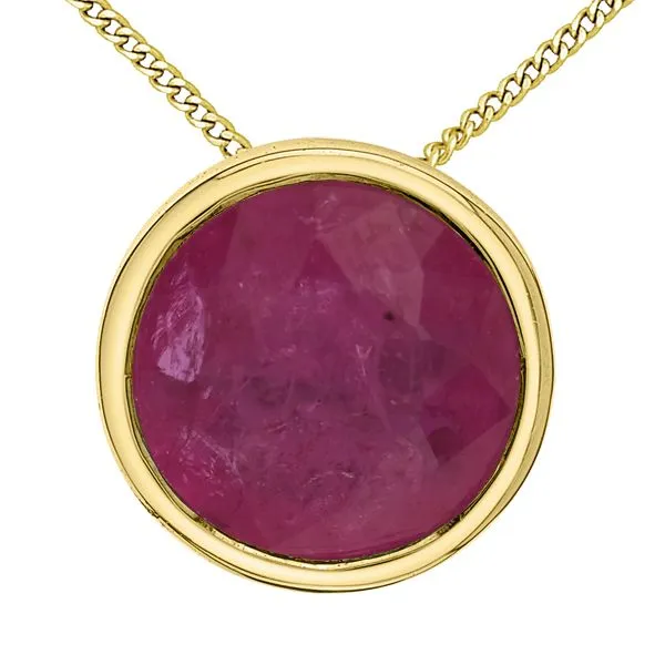 10kt Yellow Gold 5mm Ruby Pendant Taylors Jewellers Alliston, ON