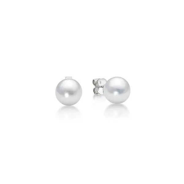 7-7.5 MM Freashwater Pearl Stud Earrings 14Kt White Gold Taylors Jewellers Alliston, ON